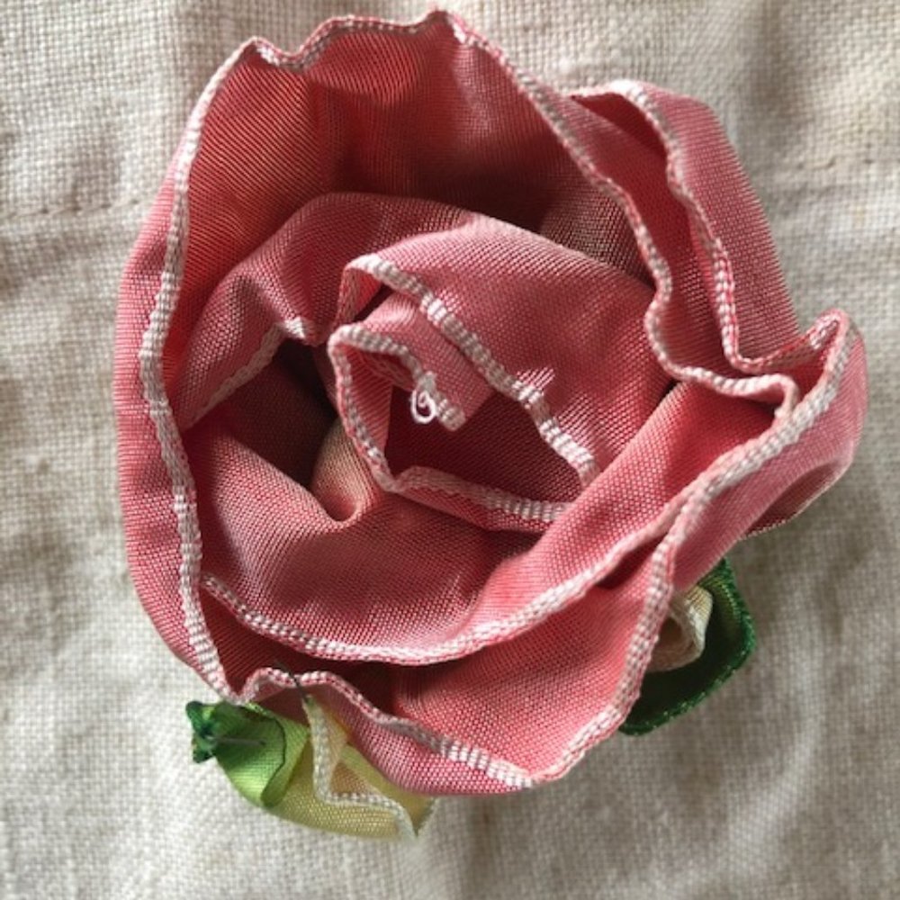 Rose Linen Tea Towel